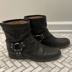 Frye Phillip Harness Short Moto Ankle Boots